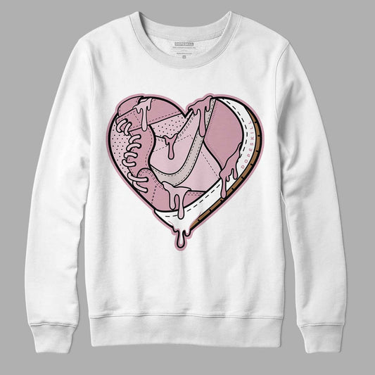 Dunk Low Teddy Bear Pink DopeSkill Sweatshirt Heart Jordan Graphic - White 