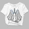 Jordan 11 Retro Low Cement Grey DopeSkill Women's Crop Top Breathe Graphic Streetwear - White 