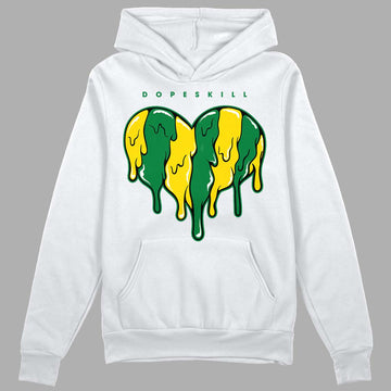 Dunk Low Reverse Brazil DopeSkill Hoodie Sweatshirt Slime Drip Heart Graphic - White