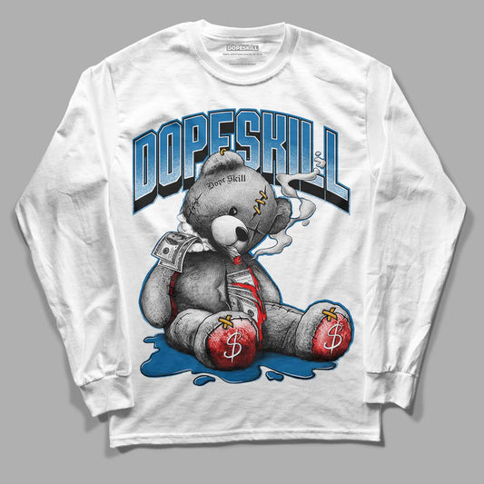 Messy Room 4S DopeSkill Long Sleeve T-Shirt Sick Bear Graphic - White