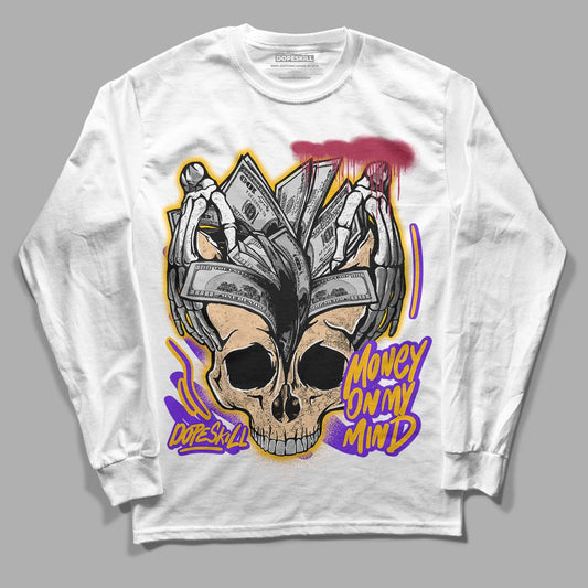 Afrobeats 7s SE DopeSkill Long Sleeve T-Shirt MOMM Skull Graphic - White