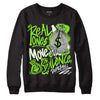 Neon Green Collection DopeSkill Sweatshirt Real Ones Move In Silence Graphic - Black