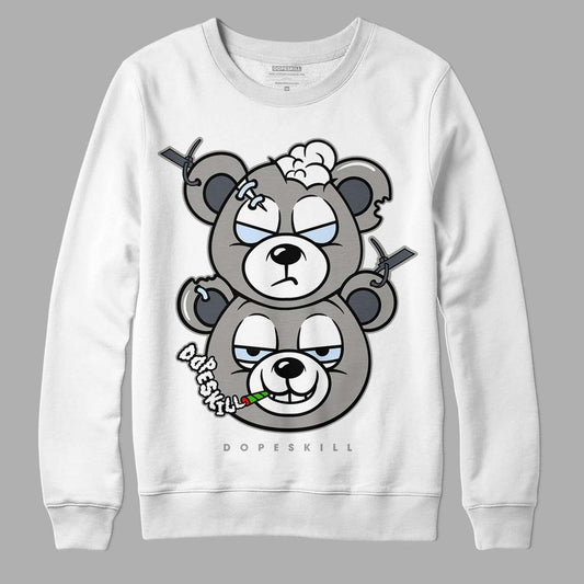 Jordan 6 Retro Cool Grey DopeSkill Sweatshirt New Double Bear Graphic Streetwear - White 