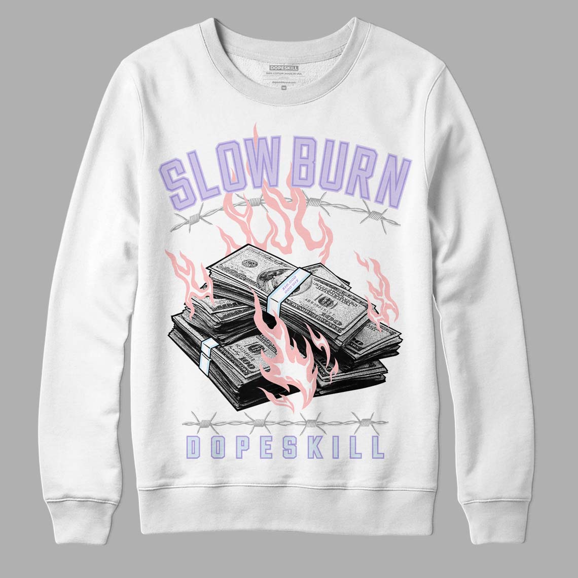 Easter Dunk Low DopeSkill Sweatshirt Slow Burn Graphic - White 