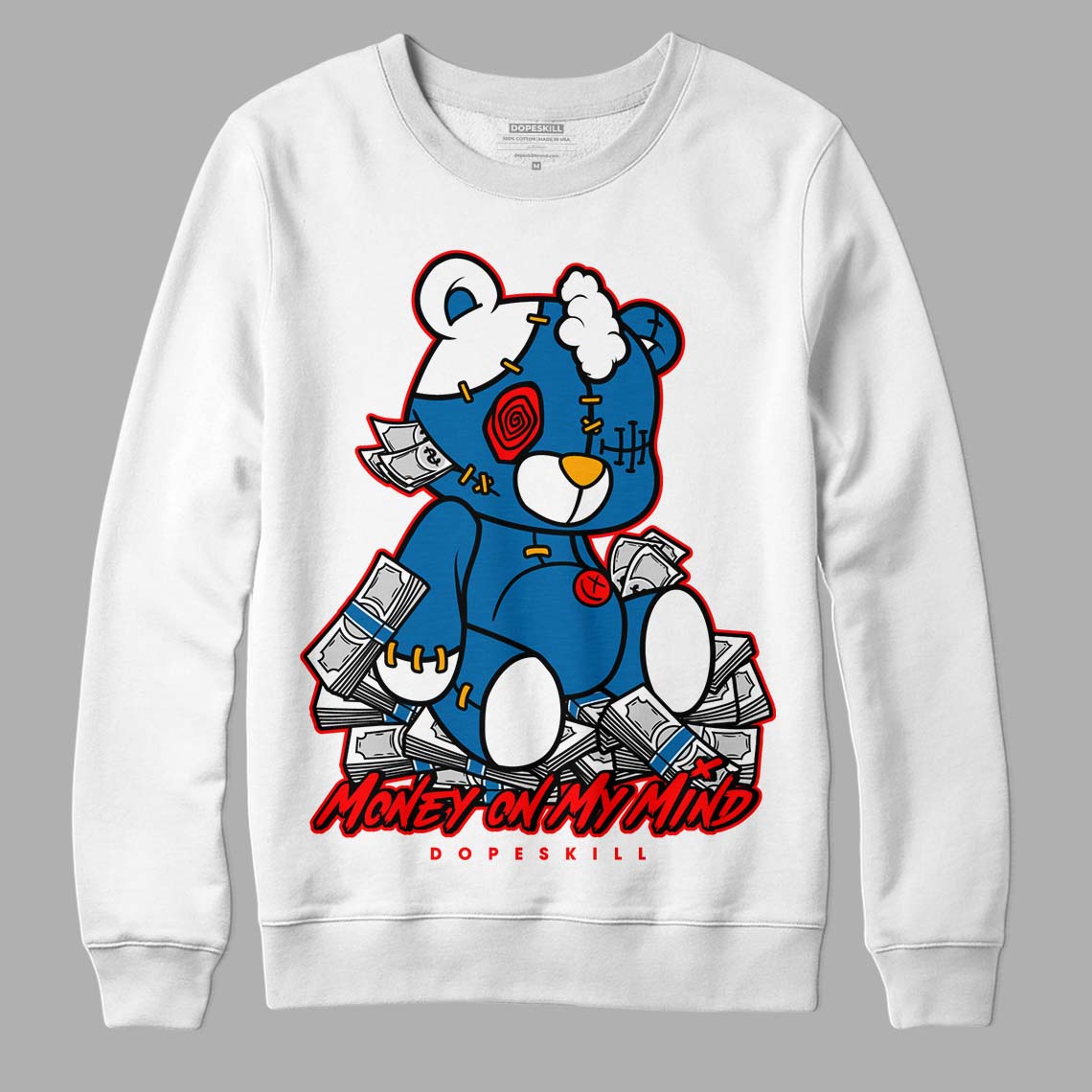 Messy Room 4S DopeSkill Sweatshirt MOMM Bear Graphic - White