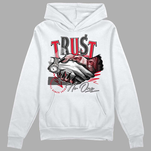 Lost & Found 1s  DopeSkill Hoodie Sweatshirt Trust No One Graphic - White 