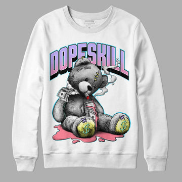 Candy Easter Dunk Low DopeSkill Sweatshirt Sick Bear Graphic - White 