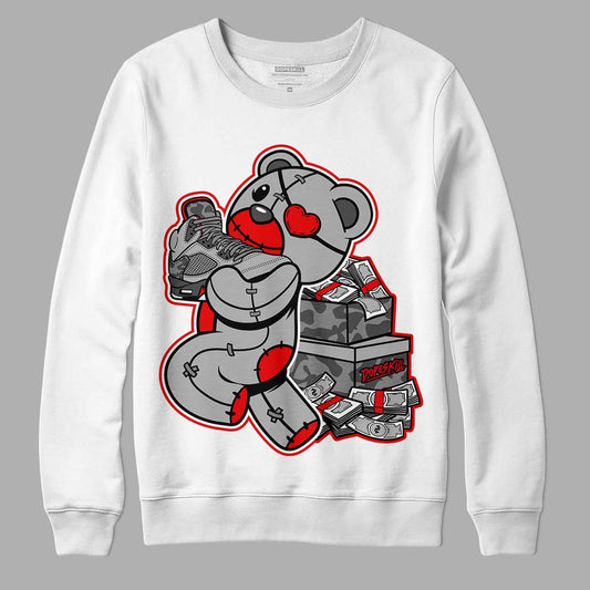 Jordan 5 Retro P51 Camo DopeSkill Sweatshirt Bear Steals Sneaker Graphic Streetwear - White 