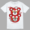 Dunk Low Gym Red DopeSkill T-Shirt New Double Bear Graphic - White 