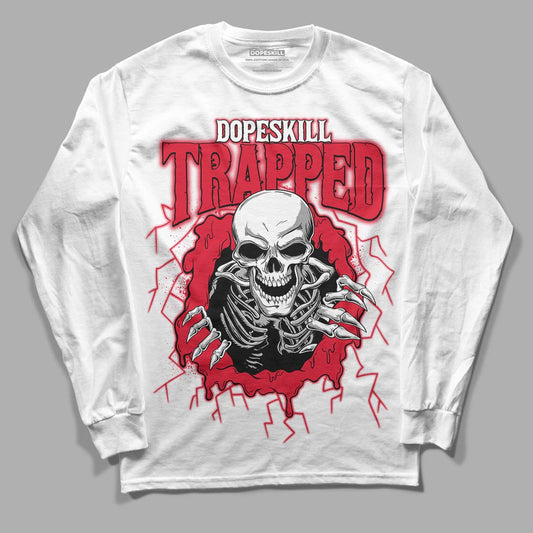 Lost & Found 1s DopeSkill Long Sleeve T-Shirt Trapped Halloween Graphic - White 
