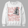 Rose Whisper Dunk Low DopeSkill Sweatshirt Real Ones Move In Silence Graphic - White 
