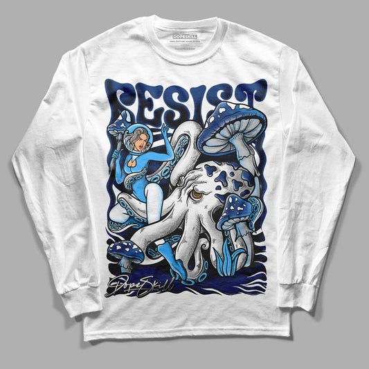 French Blue 13s DopeSkill Long Sleeve T-Shirt Resist Graphic - White 