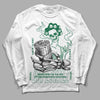 Gorge Green 1s DopeSkill Long Sleeve T-Shirt Show Me The Money Graphic - White 