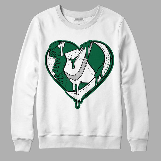 Gorge Green 1s DopeSkill Sweatshirt Heart Jordan 1 Graphic - White 