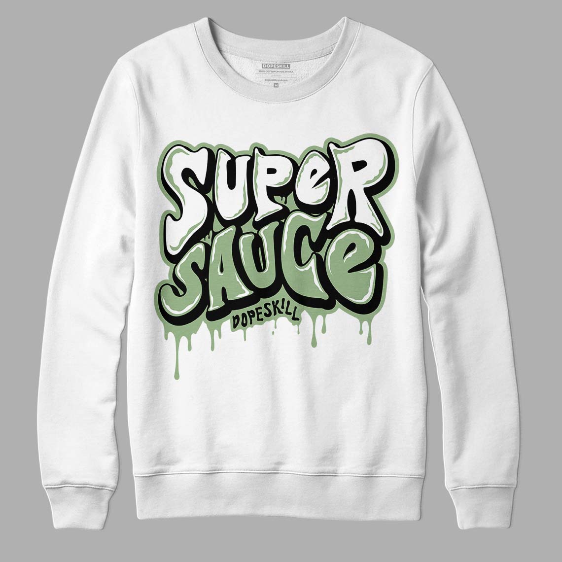 Jordan 4 Retro “Seafoam” DopeSkill Sweatshirt Super Sauce Graphic Streetwear  - White