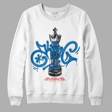 Jordan 4 Retro GS 'Messy Room' DopeSkill Sweatshirt King Chess Graphic Streetwear - White