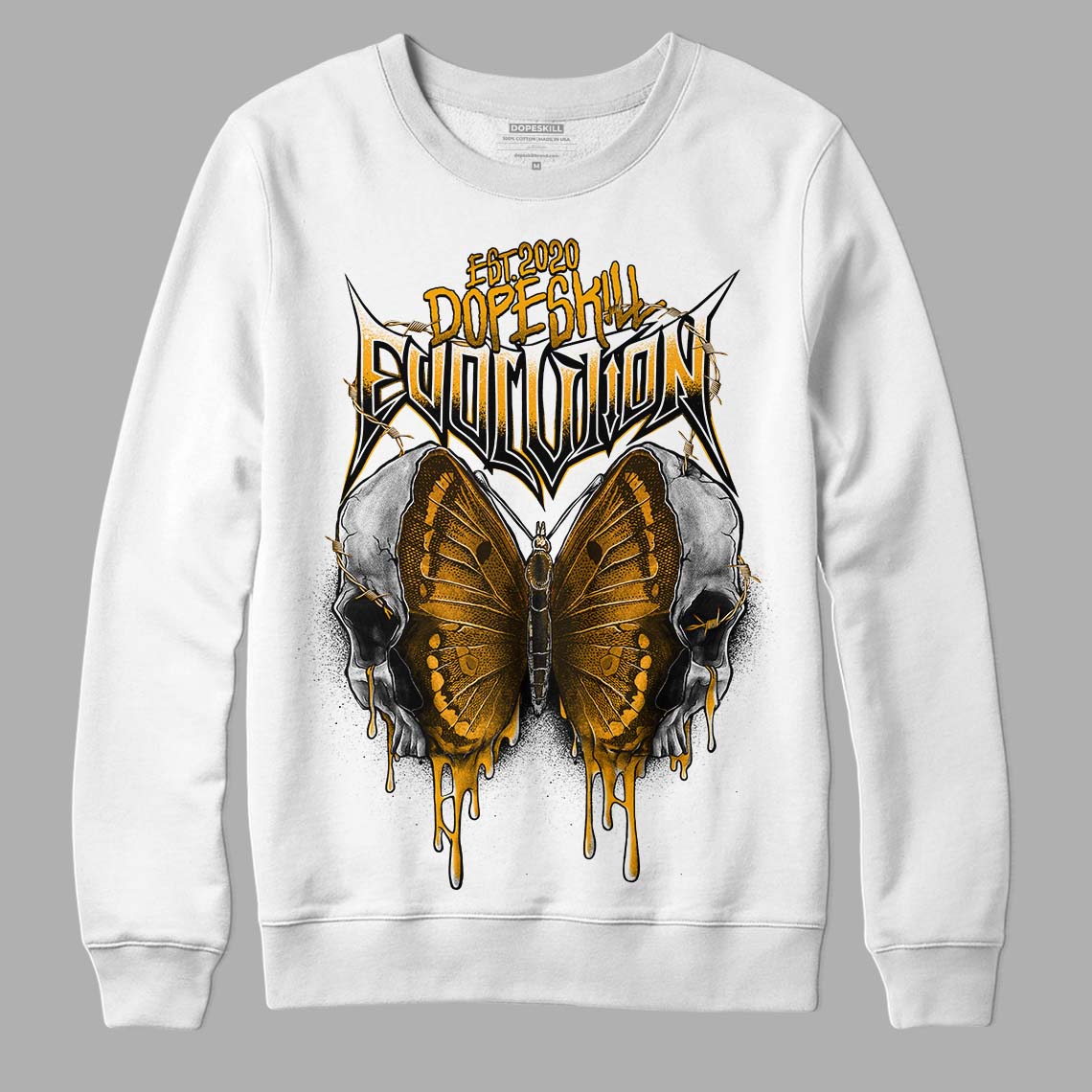 Black Taxi 12s DopeSkill Sweatshirt DopeSkill Evolution Graphic - White 