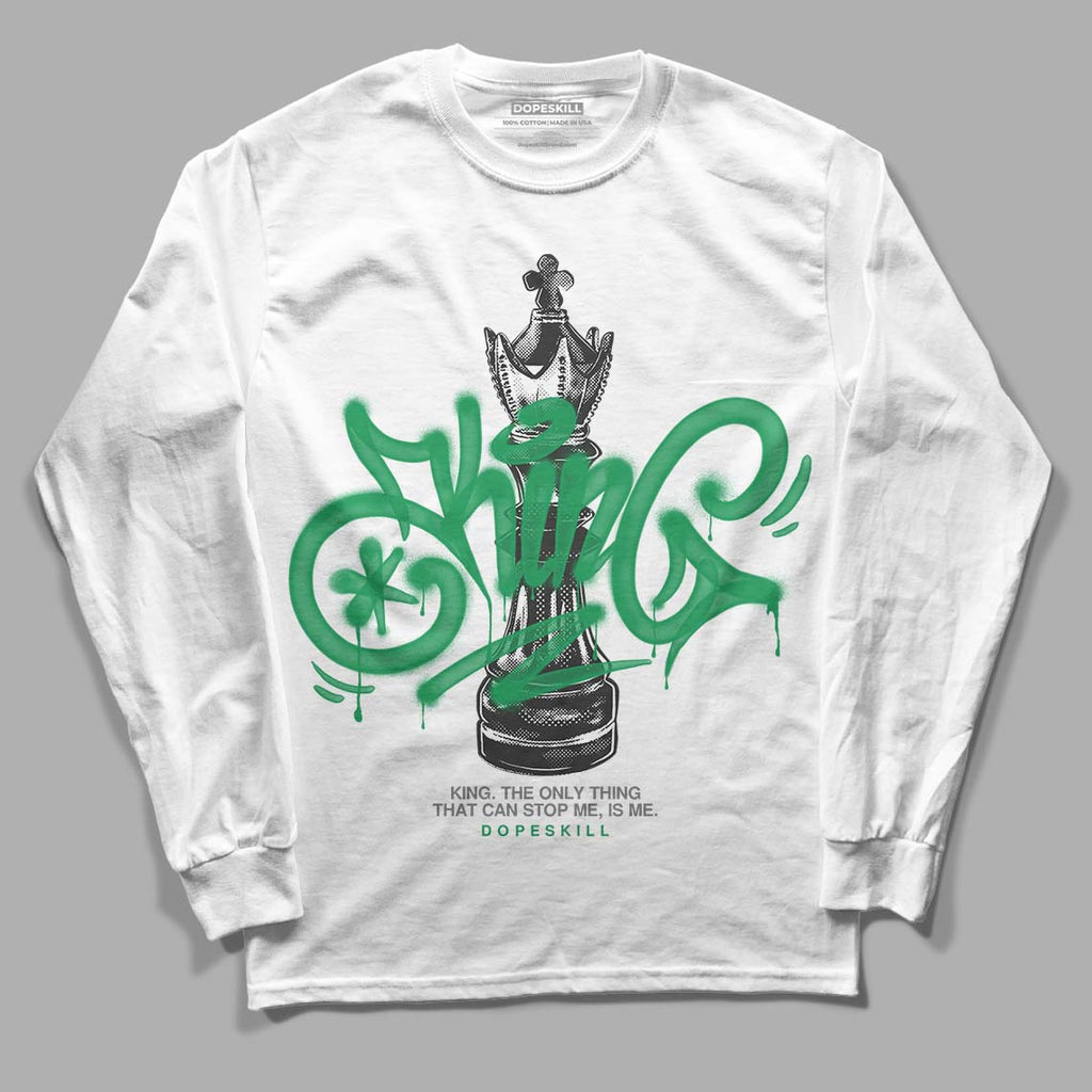 Jordan 2 Retro Lucky Green DopeSkill Long Sleeve T-Shirt King Chess Graphic Streetwear - White
