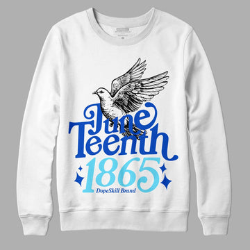 Dunk Low Argon DopeSkill Sweatshirt Juneteenth 1865 Graphic Streetwear - White