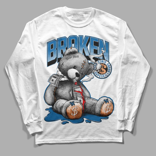 Jordan 3 Retro Wizards DopeSkill Long Sleeve T-Shirt Sick Bear Graphic Streetwear - White