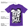 AJ 13 Court Purple DopeSkill Purple T-shirt New Paid In Full Graphic