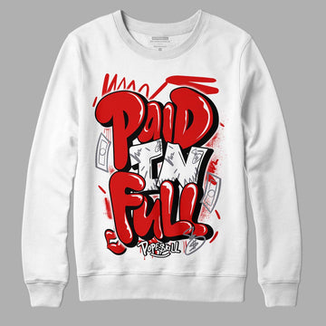 Gym Red 9s DopeSkill Sweatshirt New Paid In Full Graphic - White 