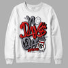 Fire Red 9s DopeSkill Sweatshirt No Days Off Graphic - White 