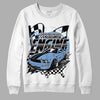 Jordan 5 Retro University Blue DopeSkill Sweatshirt ENGINE Tshirt Graphic Streetwear - White 