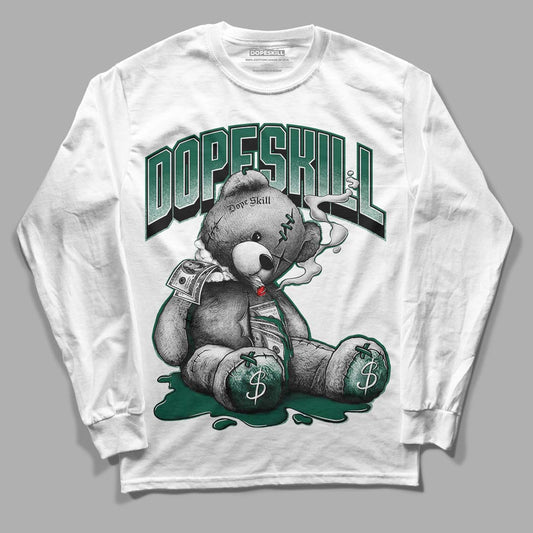 Lottery Pack Malachite Green Dunk Low DopeSkill Long Sleeve T-Shirt Sick Bear Graphic - White