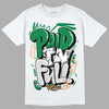 Nike SB x Jordan 4 “Pine Green” DopeSkill T-Shirt New Paid In Full Graphic Streetwear - White 