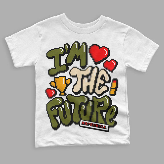 Travis Scott x Jordan 1 Low OG “Olive” DopeSkill Toddler Kids T-shirt I'm The Future Graphic Streetwear