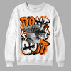 Orange Black White DopeSkill Sweatshirt Don't Quit Graphic - White 