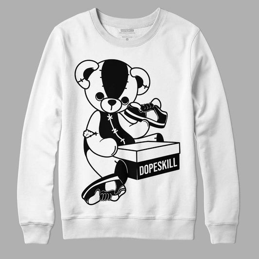 Dunk Low Panda White Black DopeSkill Sweatshirt Sneakerhead BEAR Graphic - White 
