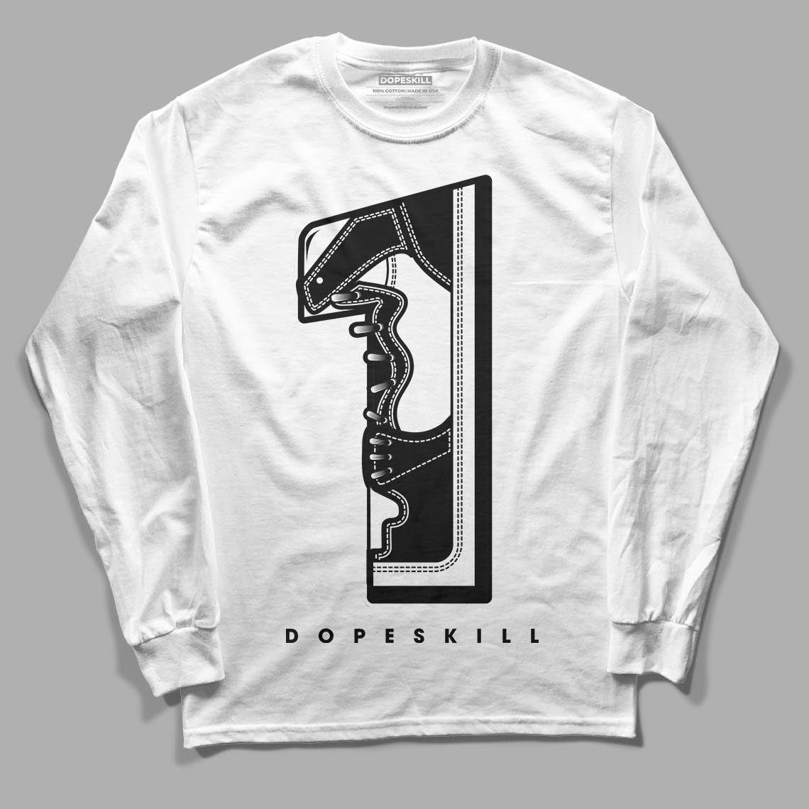 Panda White Black Dunk Low DopeSkill Long Sleeve T-Shirt No.1 Graphic - White 