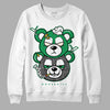 Jordan 3 WMNS “Lucky Green” DopeSkill Sweatshirt New Double Bear Graphic Streetwear - White