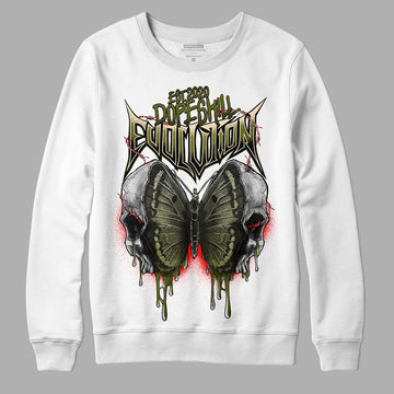 Travis Scott x Jordan 1 Low OG “Olive” DopeSkill Sweatshirt DopeSkill Evolution Graphic Streetwear - White