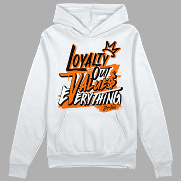 Orange Black White DopeSkill Hoodie Sweatshirt LOVE Graphic - White 