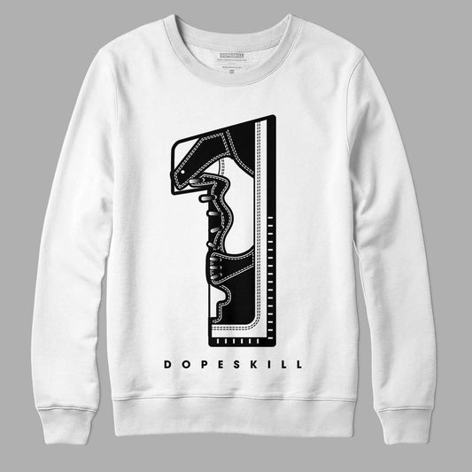 Jordan 1 High 85 Black White DopeSkill Sweatshirt No.1 Graphic Streetwear - White 