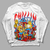 Fruity Pebbles Dunks DopeSkill Long Sleeve T-Shirt Chillin Graphic - White