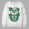 Jordan 2 Retro Lucky Green DopeSkill Sweatshirt  New Double Bear Graphic Streetwear - White 