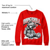 Cherry 11s DopeSkill Varsity Red Sweatshirt Sick Bear Graphic