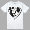 Jordan 1 High 85 Black White DopeSkill T-Shirt Heart Jordan 1 Graphic Streetwear  - White 