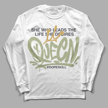 Jade Horizon 5s DopeSkill Long Sleeve T-Shirt Queen Graphic - White 
