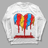 Fruity Pebbles Dunks DopeSkill Long Sleeve T-Shirt Juneteenth Heart Graphic - White