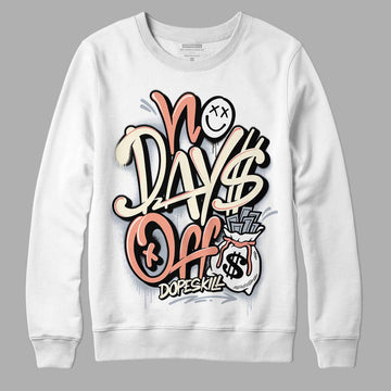 DJ Khaled x Jordan 5 Retro ‘Crimson Bliss’ DopeSkill Sweatshirt No Days Off Graphic Streetwear - White 