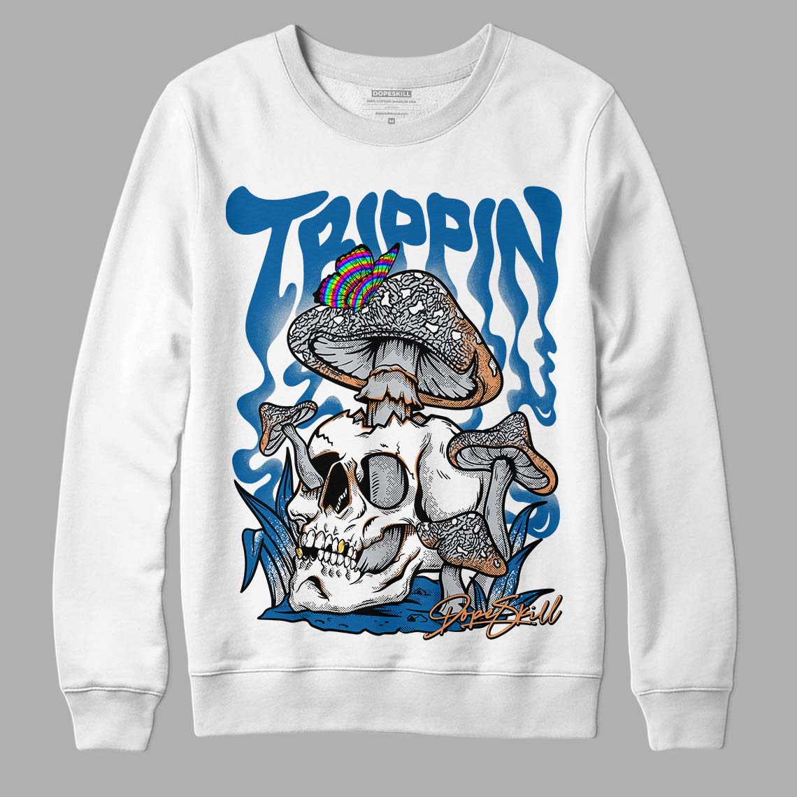 Jordan 3 Retro Wizards DopeSkill Sweatshirt Trippin Graphic Streetwear - White