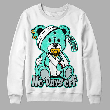 New Emerald 1s DopeSkill Sweatshirt Hurt Bear Graphic - White 