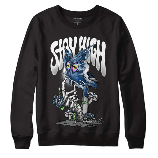 Brave Blue 13s DopeSkill Sweatshirt Stay High Graphic - Black