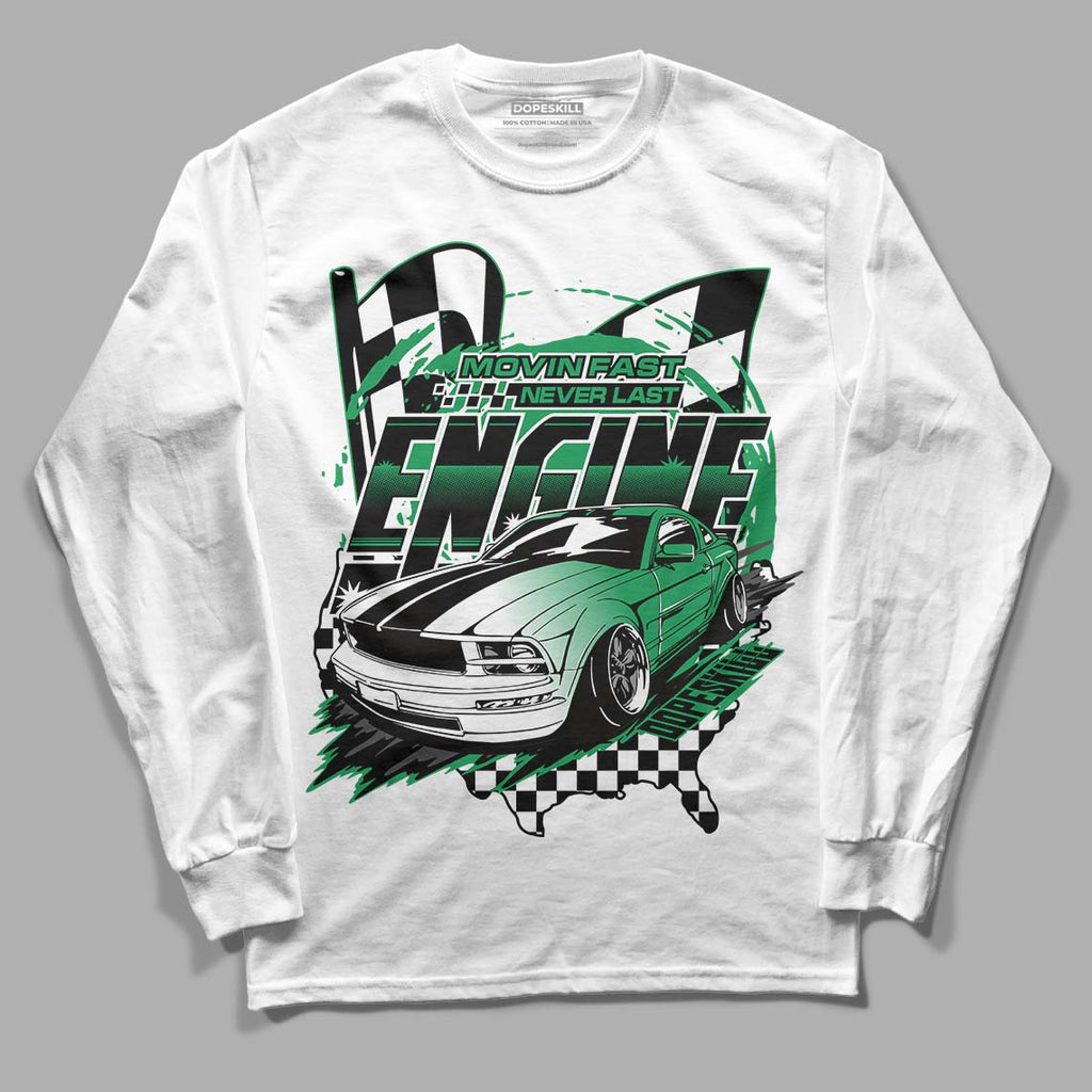 Jordan 6 Rings "Lucky Green" DopeSkill Long Sleeve T-Shirt ENGINE Tshirt Graphic Streetwear - White