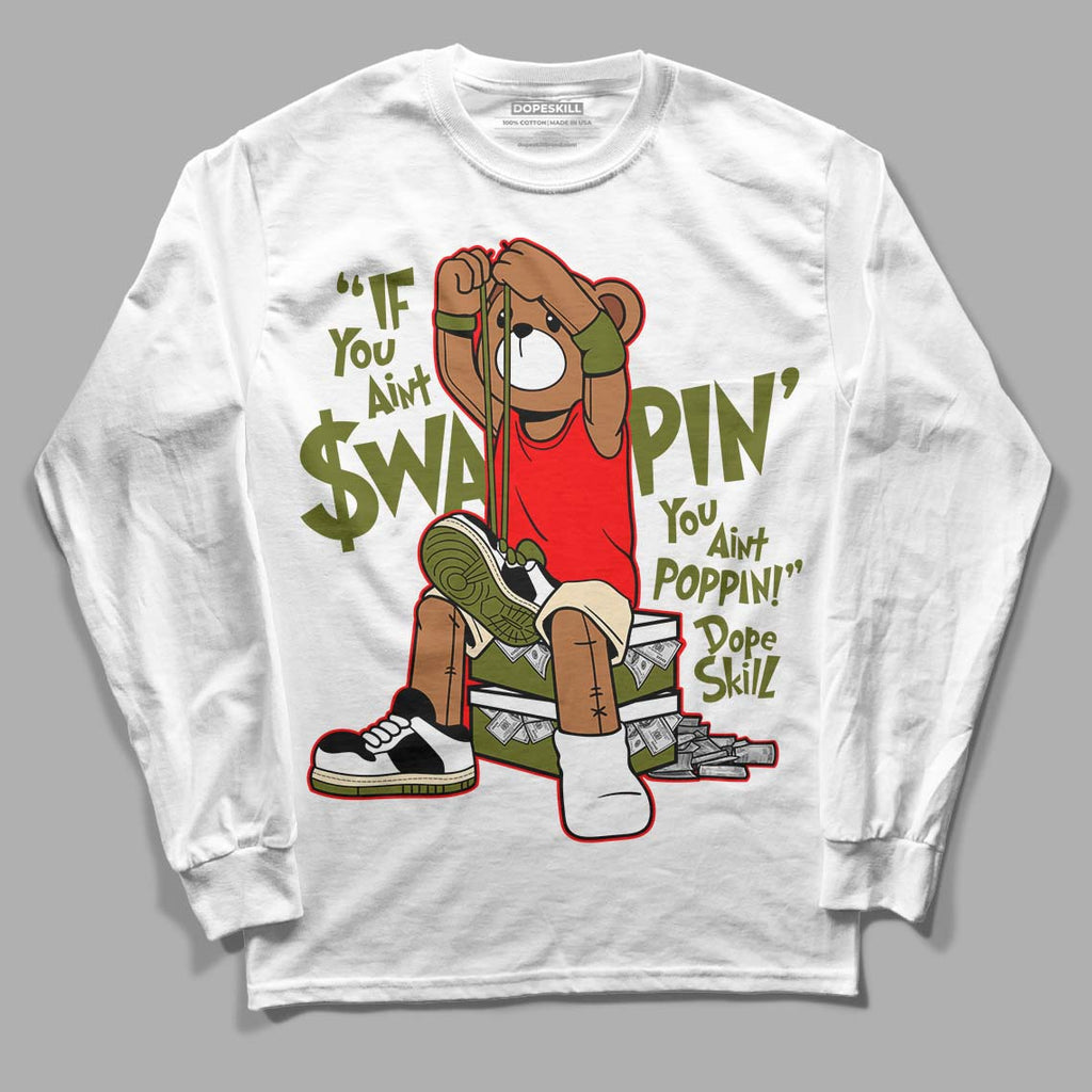 Travis Scott x Jordan 1 Low OG “Olive” DopeSkill Long Sleeve T-Shirt If You Aint Graphic Streetwear - White